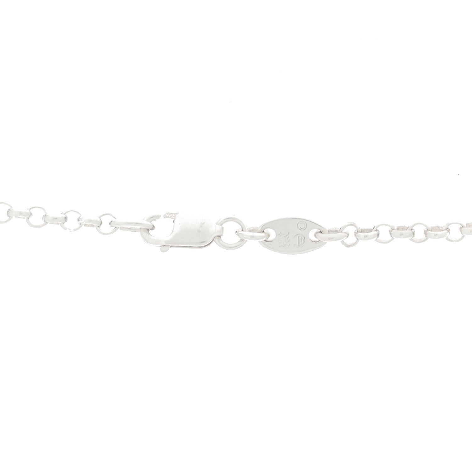 Chrome Hearts スターリングシルバー セーフティピン ベビーファットクロス ペンダント ネックレス