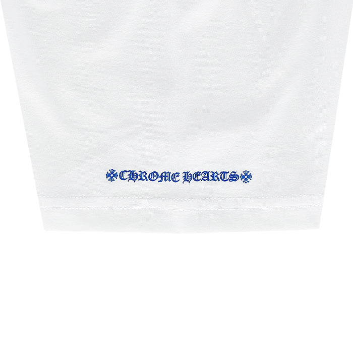 CHROME HEARTS / クロムハーツ ブルー ネック ロゴ プリント Tシャツ