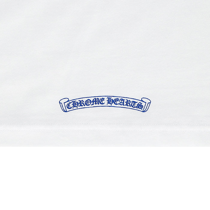 CHROME HEARTS / クロムハーツ ブルー ネック ロゴ プリント Tシャツ