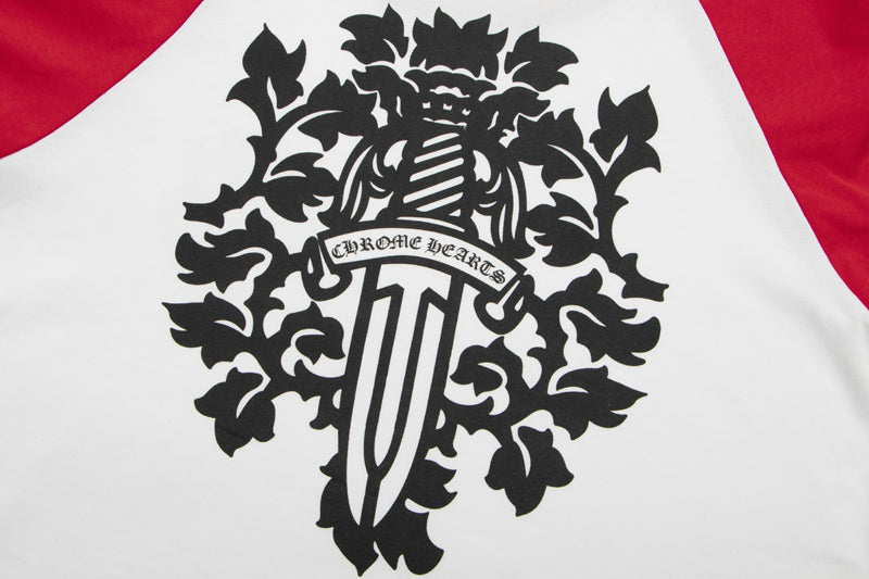 Chrome Hearts Tシャツ クルーネック 長袖 コットン オレンジ 