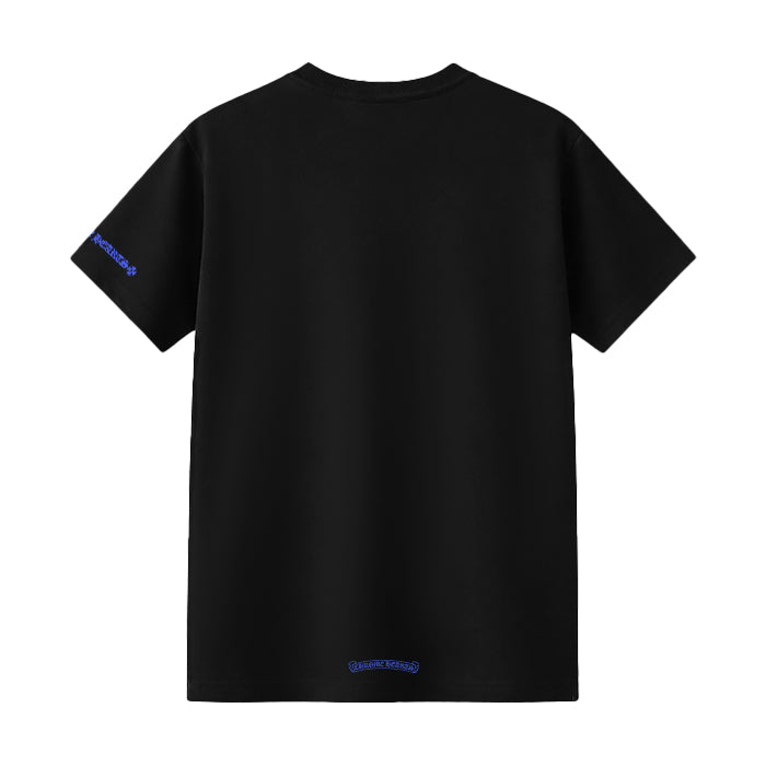 CHROME HEARTS / クロムハーツ ブルー ネック ロゴ プリント Tシャツ