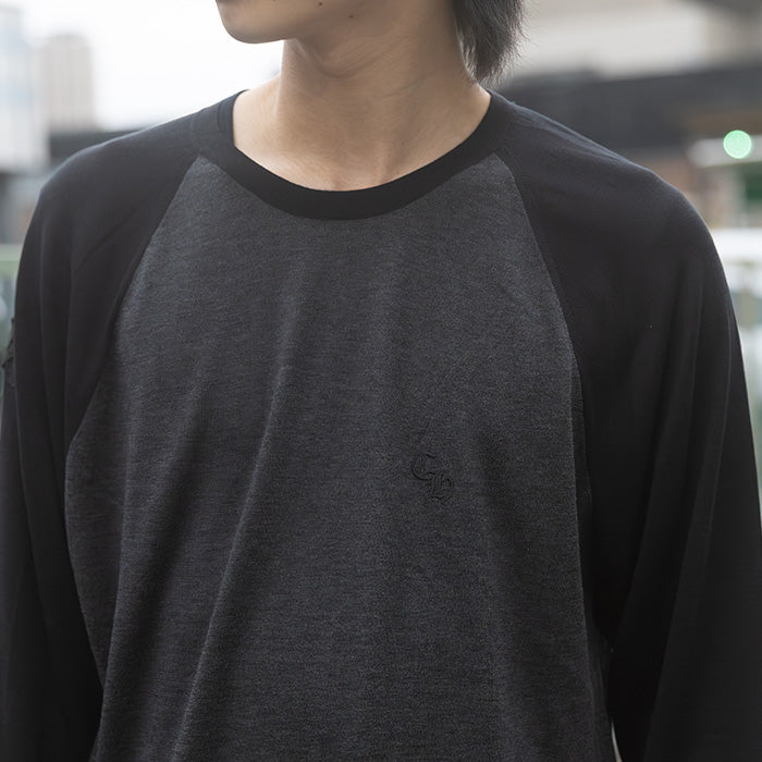 CHROME HEARTS / クロムハーツ 3 クロス パッチ CH ロゴ エンブロイダード ラグラン ロングスリーブ Tシャツ