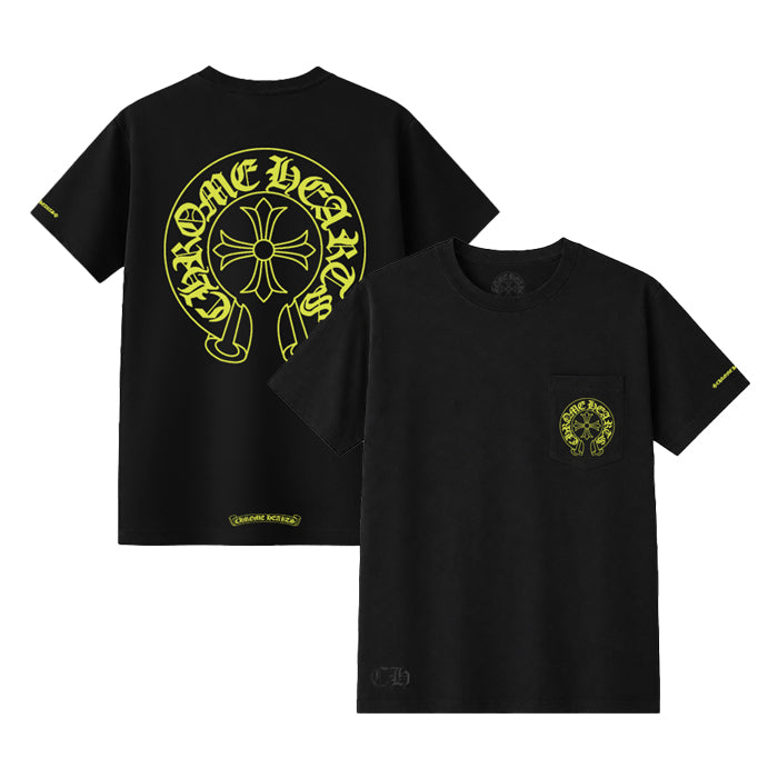 CHROME HEARTS / クロムハーツ ネオン イエロー シューホース Tシャツ 