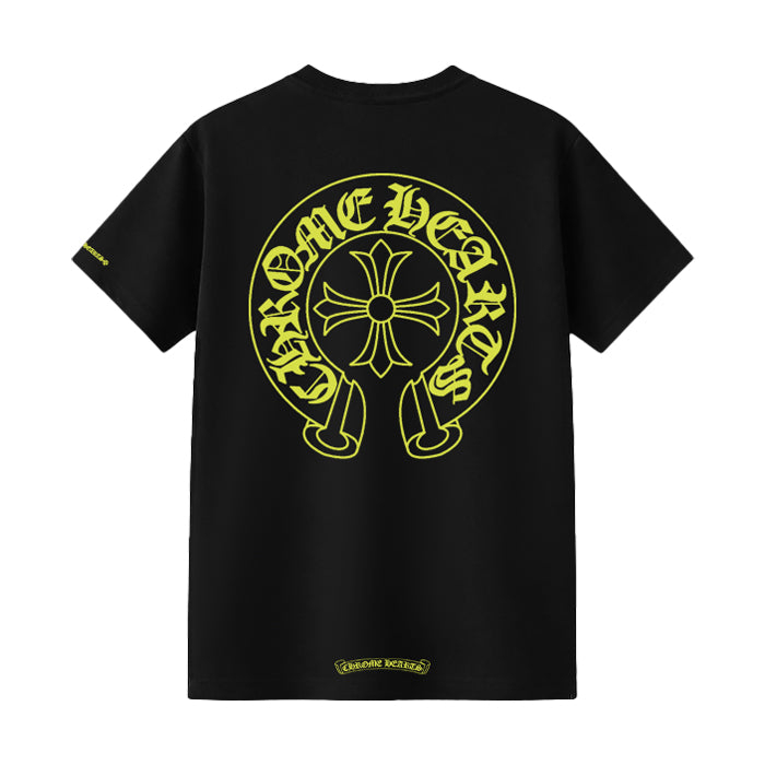 CHROME HEARTS / クロムハーツ ネオン イエロー シューホース Tシャツ 