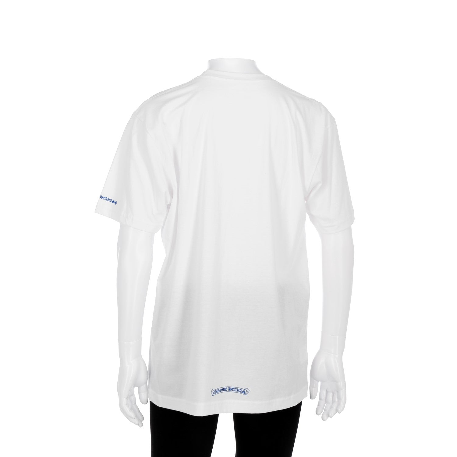 CHROME HEARTS / クロムハーツ ブルー ネック ロゴ プリント Tシャツ
