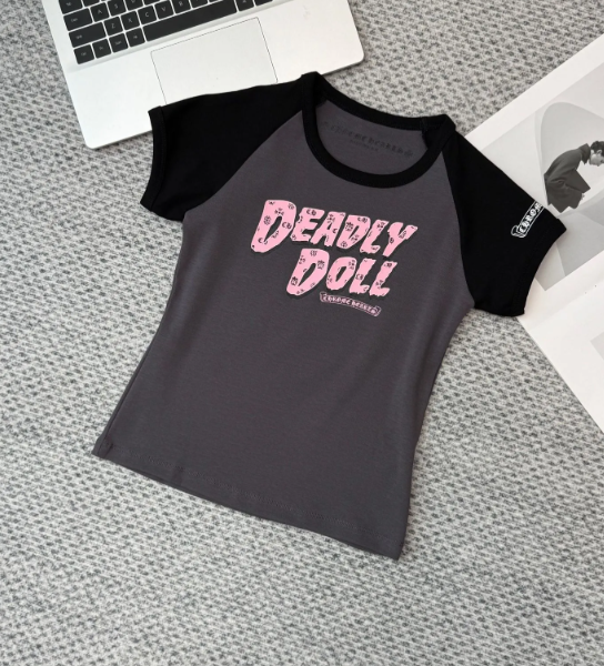 クロムハーツ デッドリードール ヴァインハート クロップド半袖Tシャツレディース