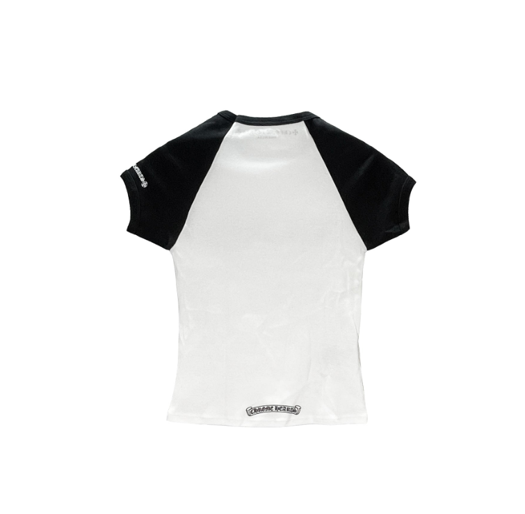 CHROME HEARTS (クロムハーツ) バインロゴ ベビーシャツ Tシャツ レディース
