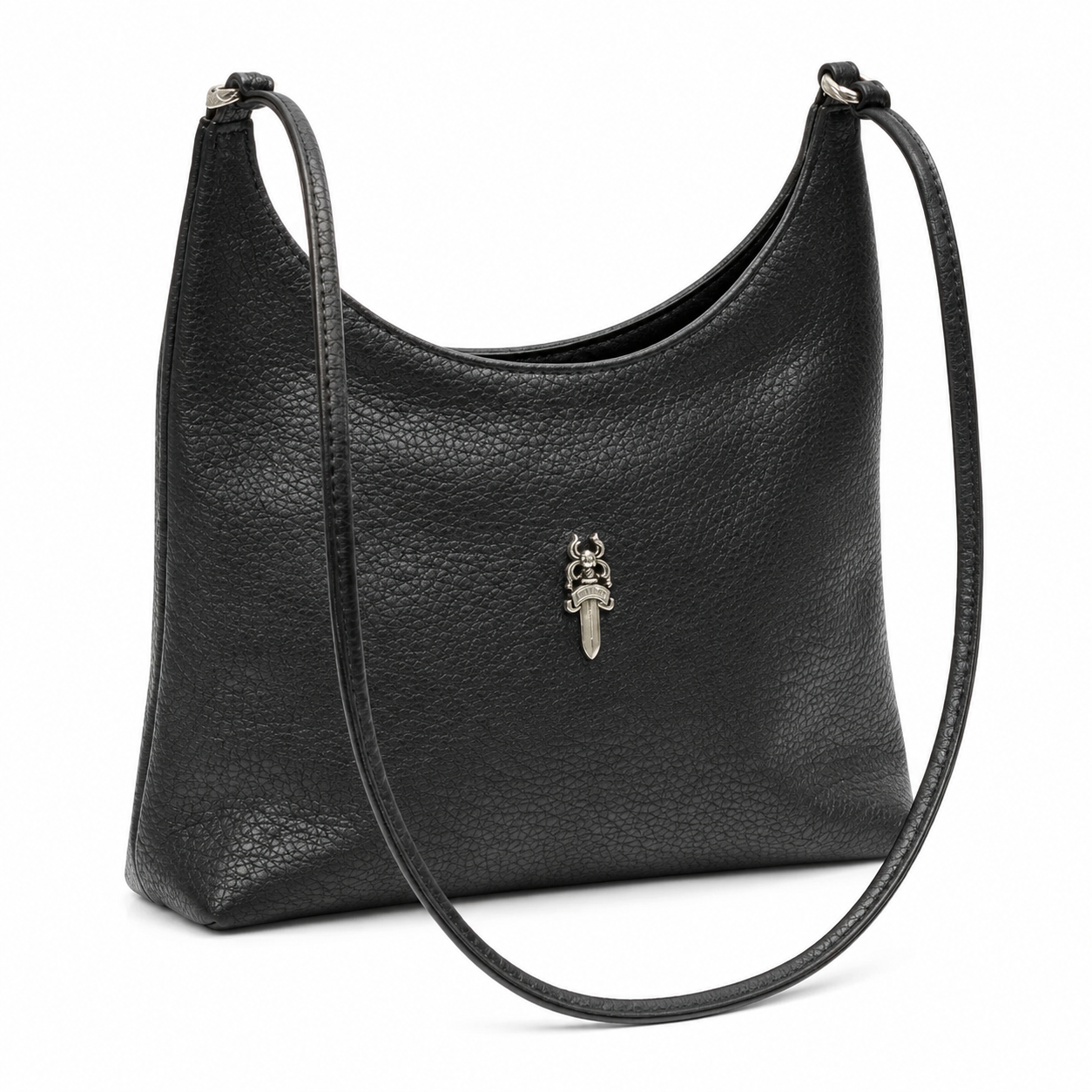 CHROME HEARTS 新品 クロムハーツ VIV ダガー ショルダーバッグ レザー 黒 