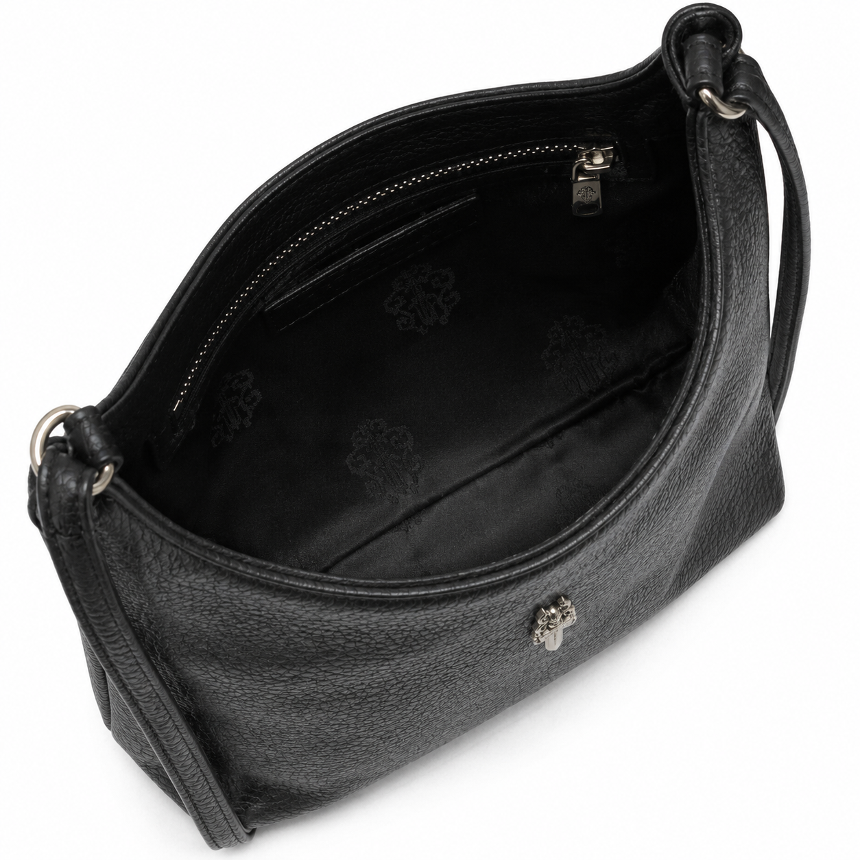 CHROME HEARTS 新品 クロムハーツ VIV ダガー ショルダーバッグ レザー 黒 