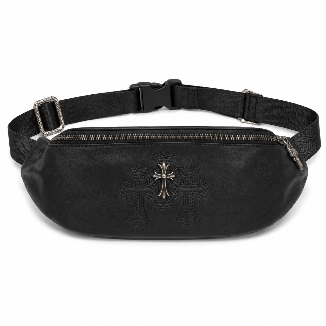 【Chrome Hearts】クロムハーツ チェストバッグ／ウェストバッグ – ゴシッククロスが際立つブラックレザー