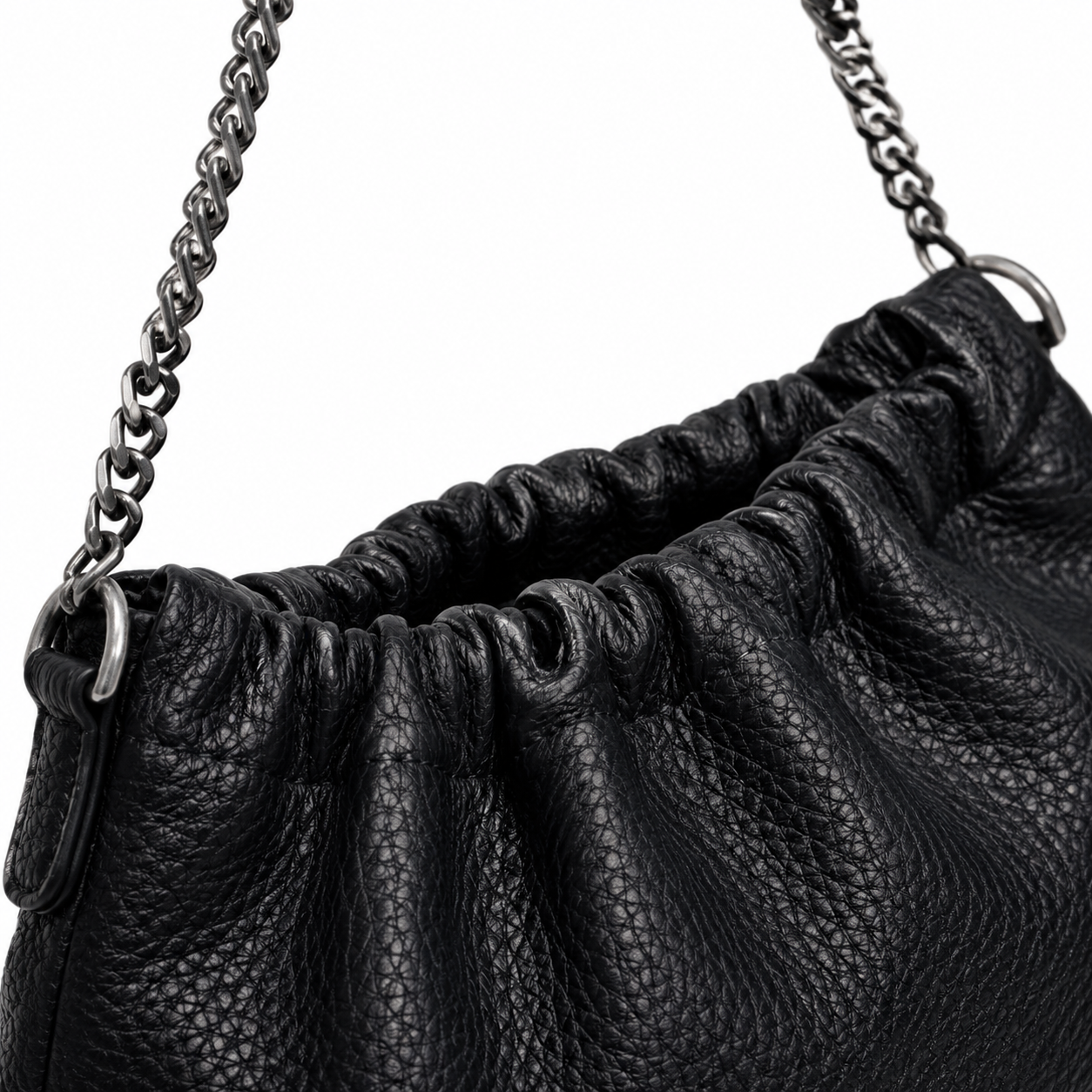 【Chrome Hearts】クロムハーツ クラウドバッグ チェーンショルダー – ゴシッククロス × ソフトギャザー