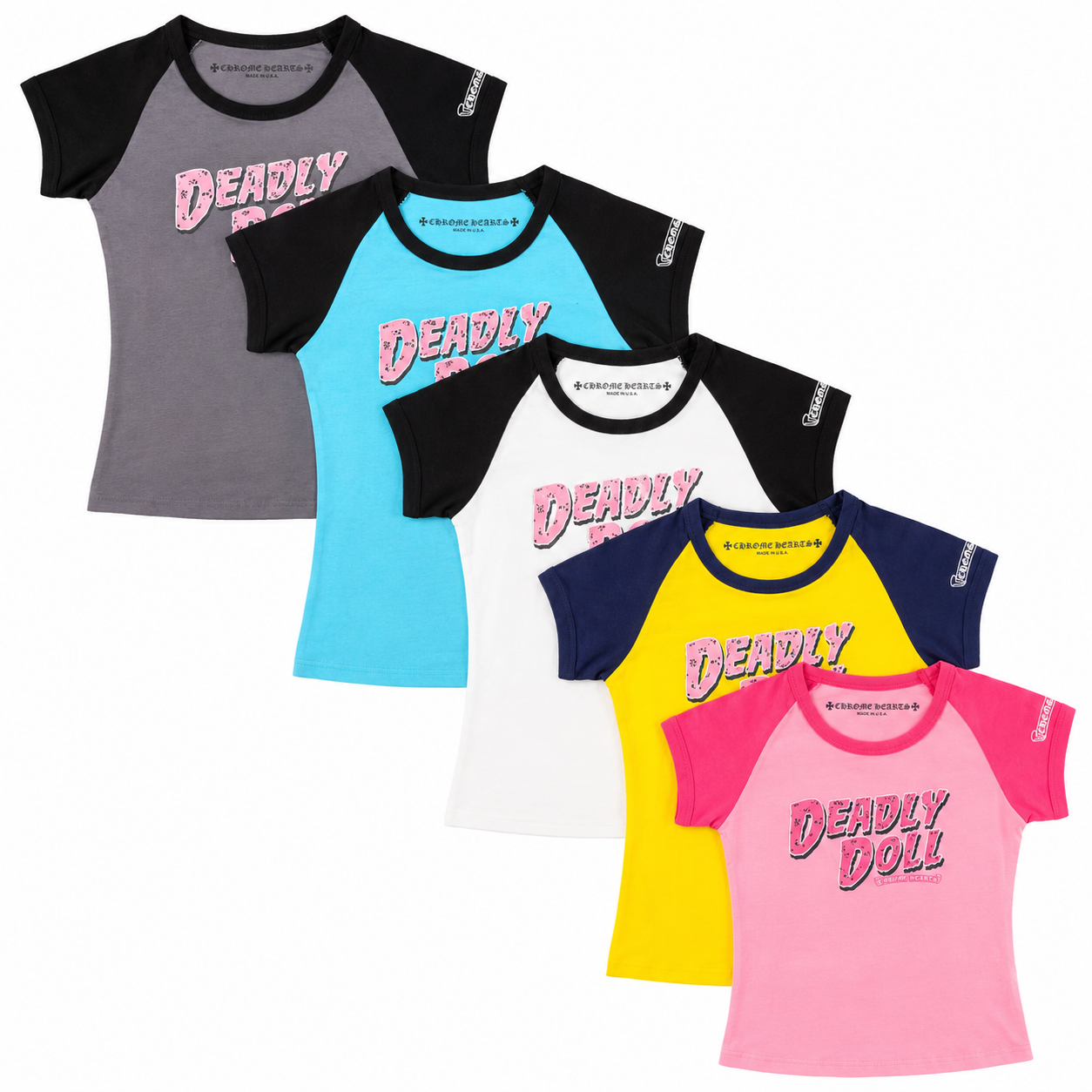 クロムハーツ デッドリードール ヴァインハート クロップド半袖Tシャツレディース