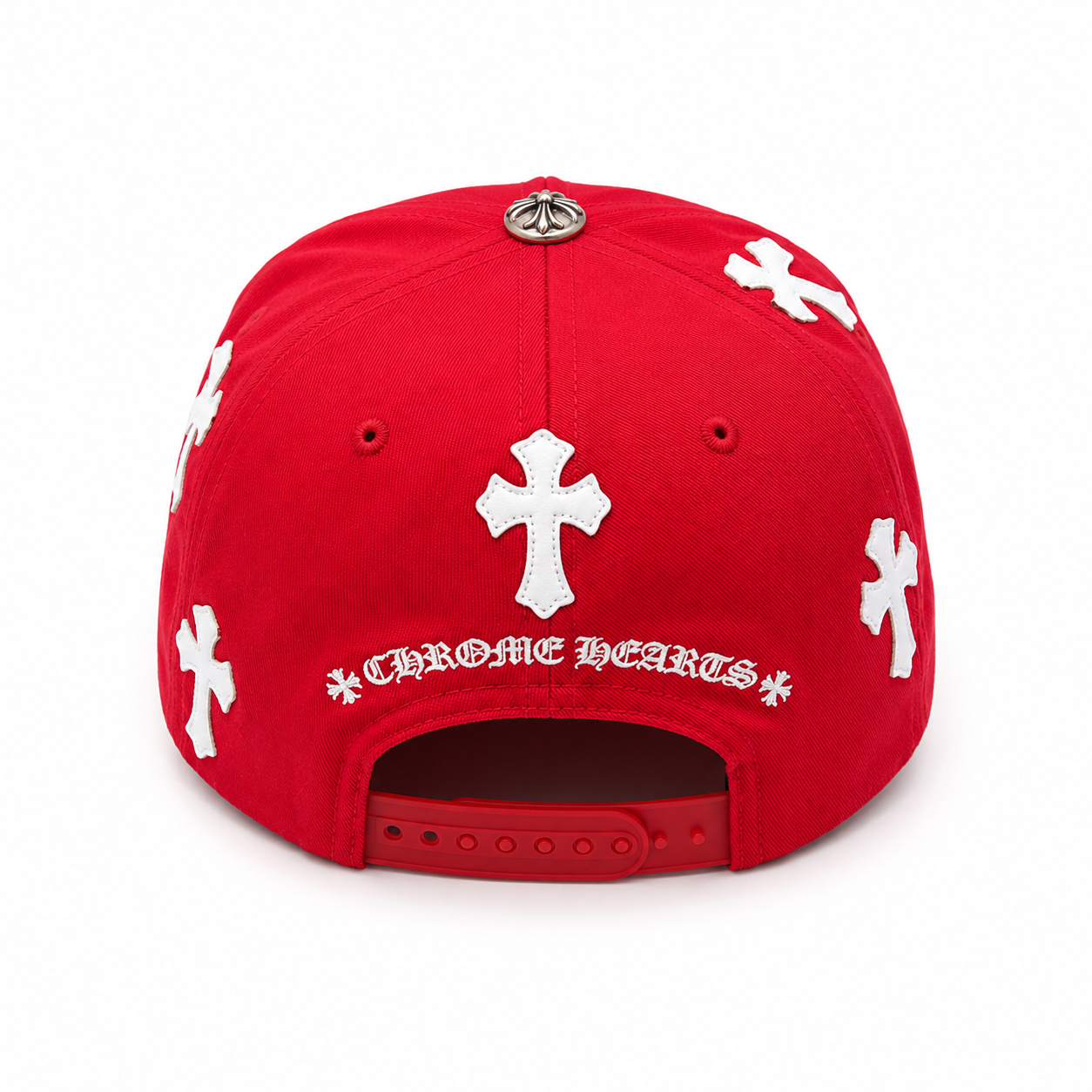 CHROME HEARTSクロムハーツ クロスパッチベースボールキャップ 白×黒
