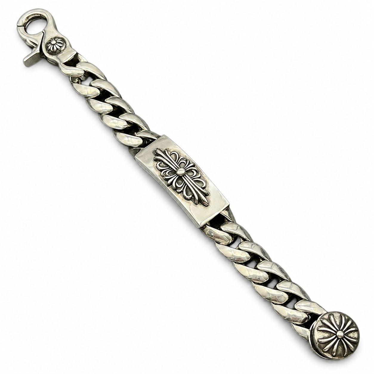 CHROME HEARTS クロムハーツ ベビーIDフローラルクロスブレスレット