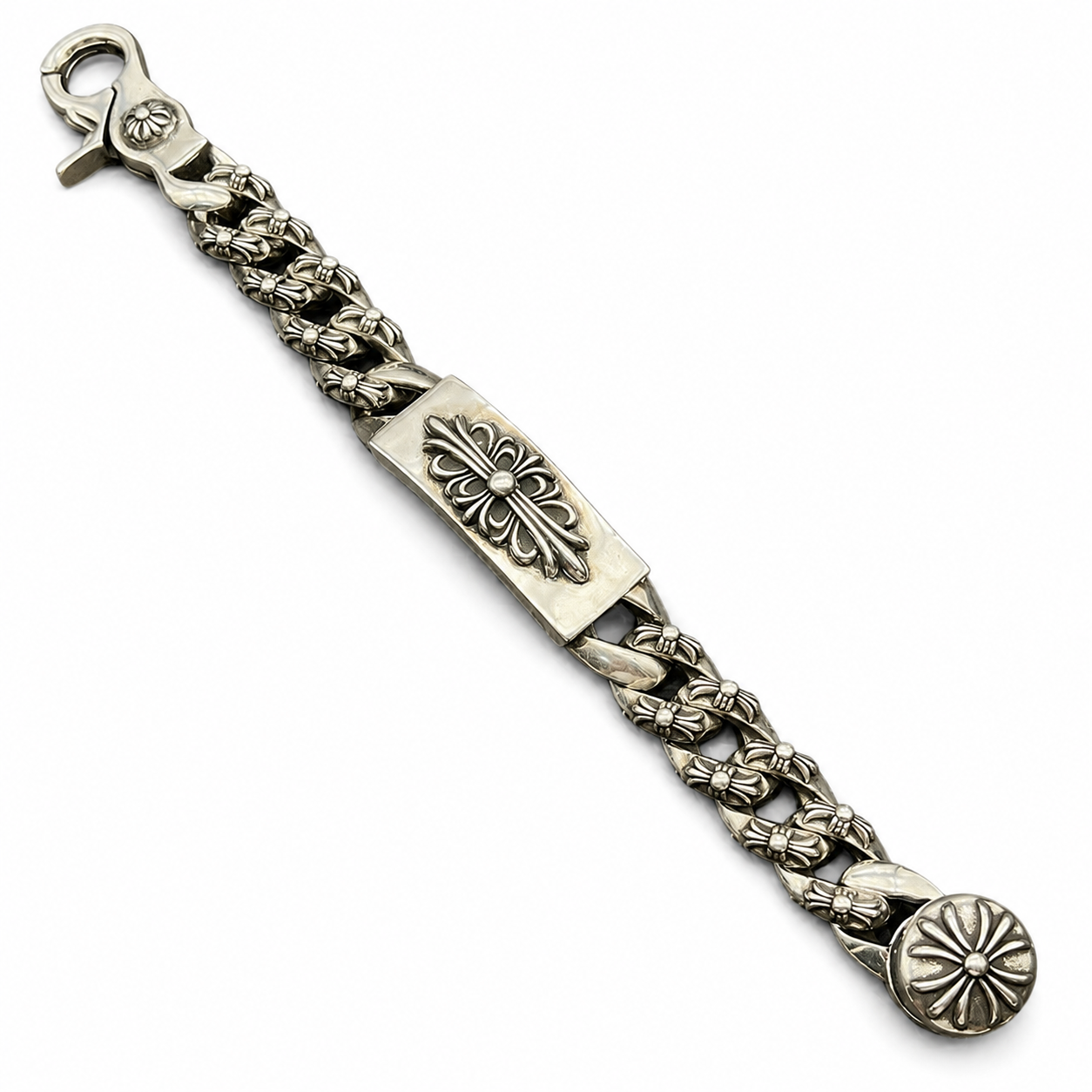 CHROME HEARTS クロムハーツ ベビーIDフローラルクロスブレスレット