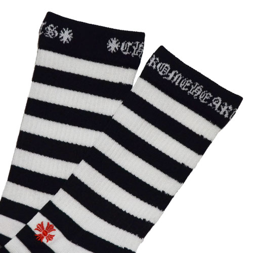【CHROME HEARTS】【ボーダー柄】クロムハーツ『ソックス 3足セット』 靴下 