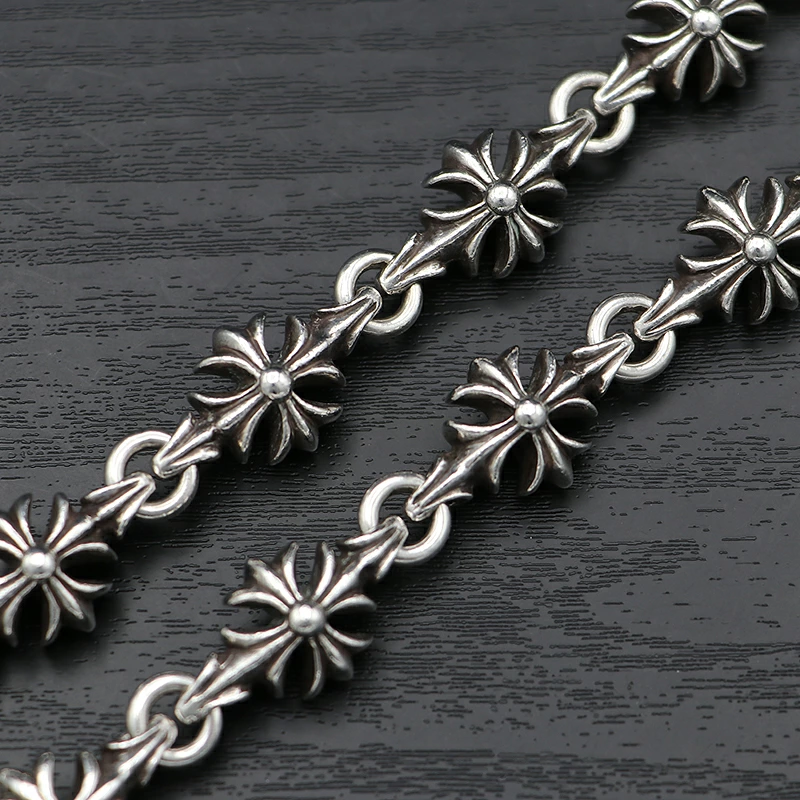 クロムハーツ（Chrome Hearts） シングルロブスタークラスプ クロスプラス 十字花パンツチェーン シルバー925