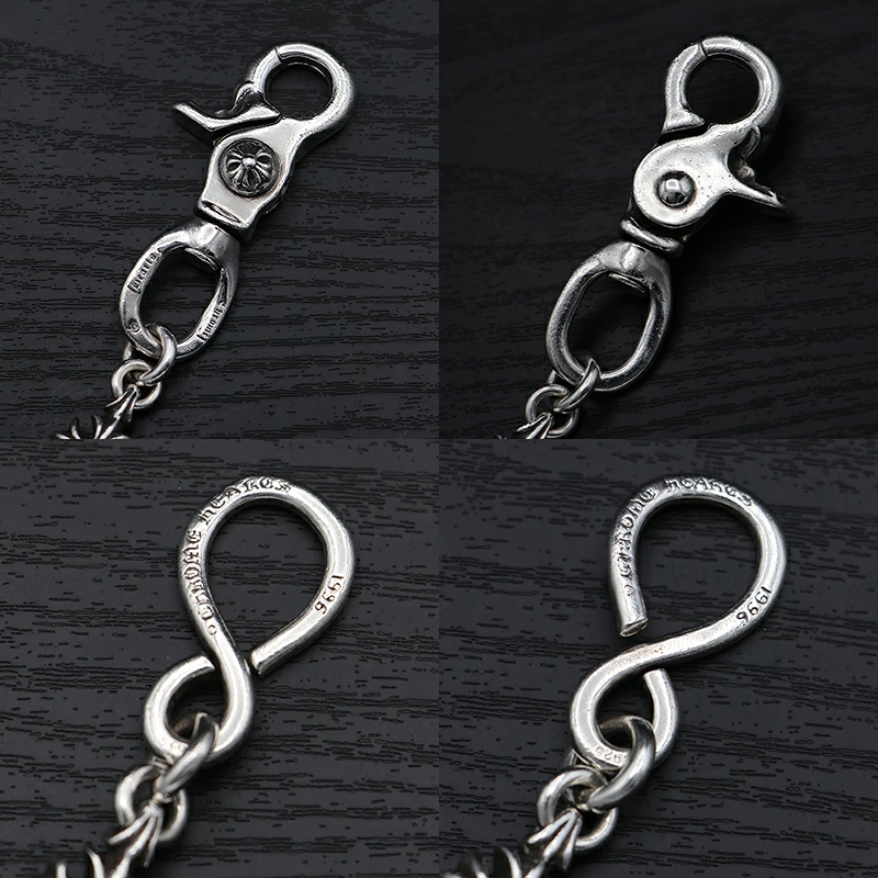 クロムハーツ（Chrome Hearts） シングルロブスタークラスプ クロスプラス 十字花パンツチェーン シルバー925