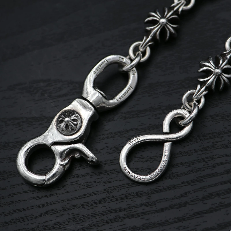 クロムハーツ（Chrome Hearts） シングルロブスタークラスプ クロスプラス 十字花パンツチェーン シルバー925