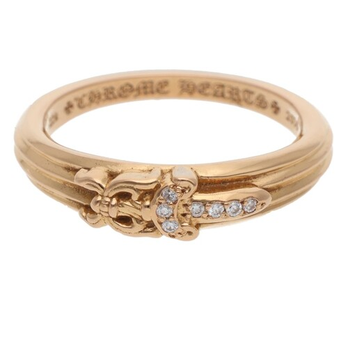CHROME HEARTS BABY CLASSIC DAGGER RING W/PAVE DIAMONDS ベイビー