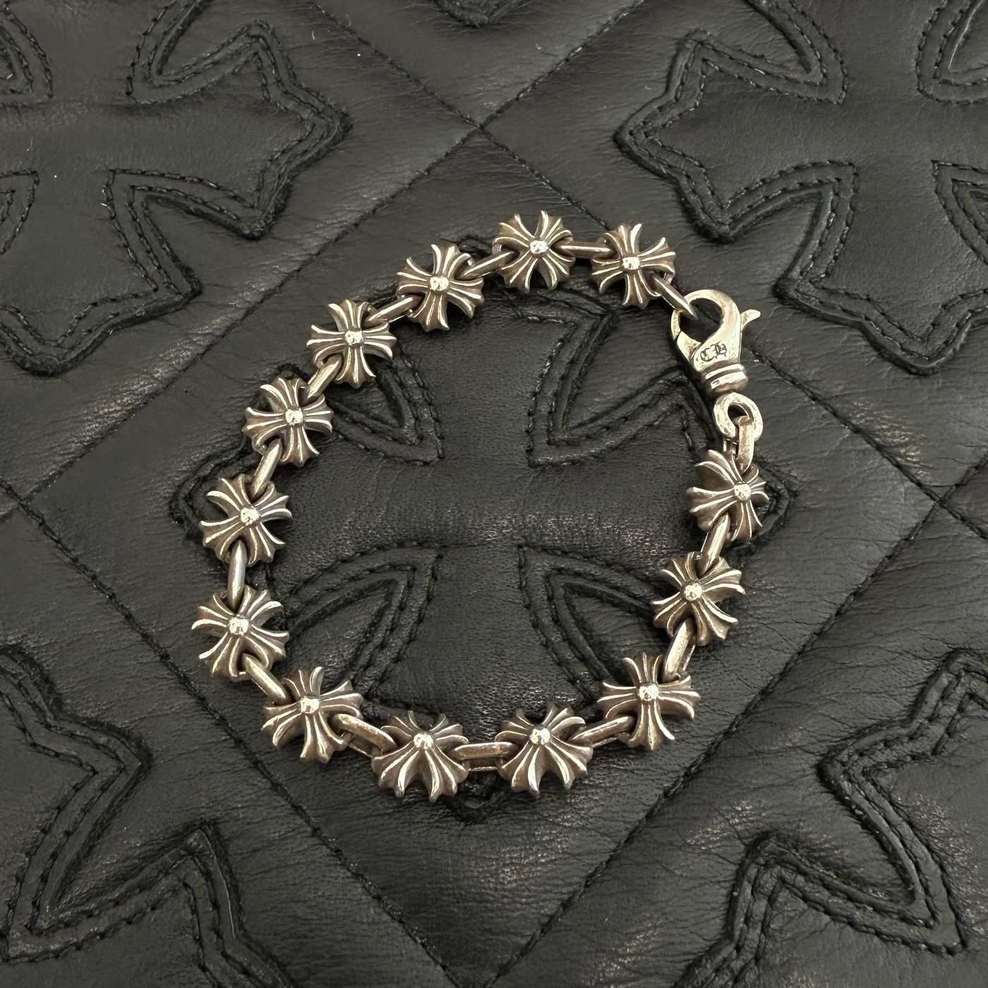 【CHROMEHEARTS】 クロムハーツ Xリンク CHプラス シルバー ブレスレット