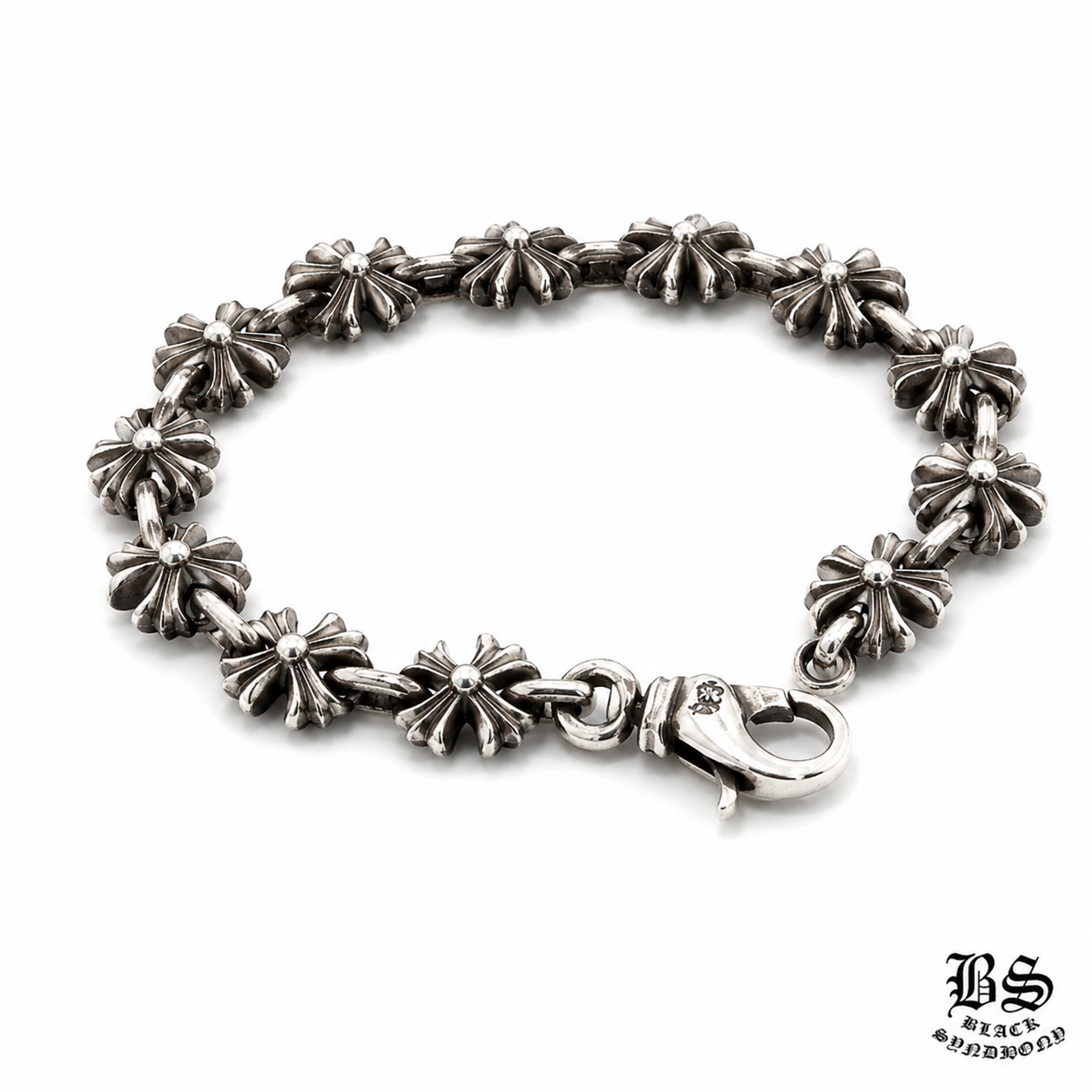 CHROME HEARTS クロムハーツ ベビーIDフローラルクロスブレスレット