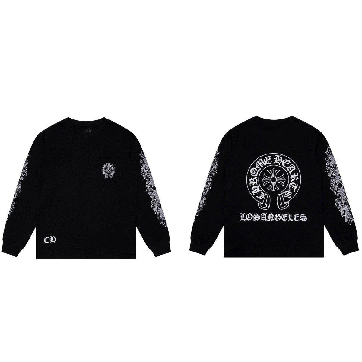 【CHROME HEARTS】マルチカラー クロス ロングスリーブ ホワイト