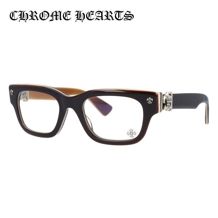 クロムハーツ メガネ 度付き 度なし 伊達メガネ 眼鏡 メガネフレーム CHROME HEARTS レギュラーフィット BANGADANG I BRBBR 50サイズ ウェリントン型 ユニセックス メンズ レディース 紫外線 UVカット ラッピング無料