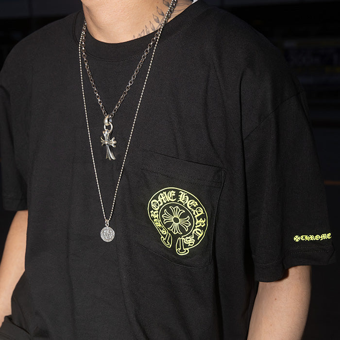 CHROME HEARTS / クロムハーツ ネオン イエロー シューホース Tシャツ 