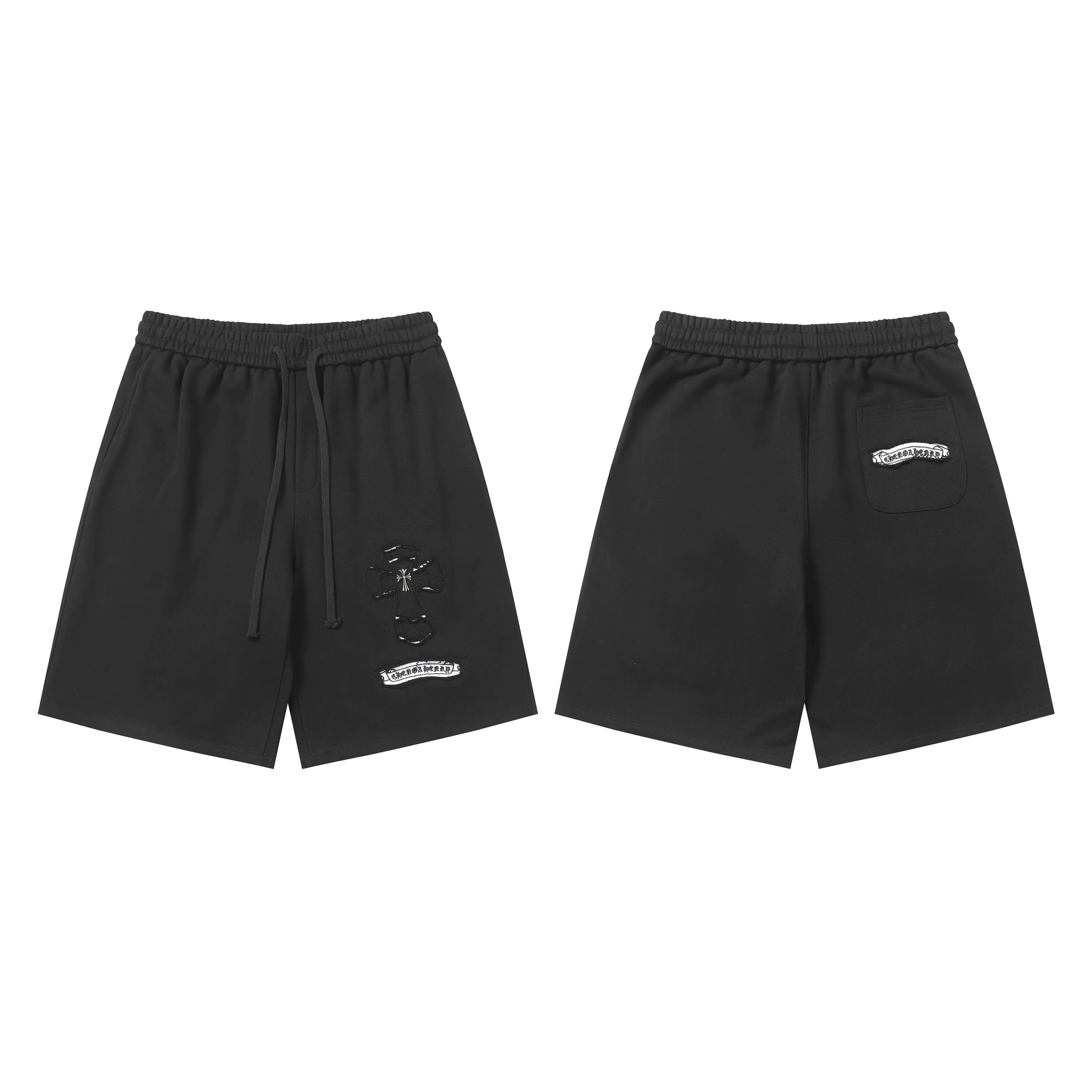 CHROME HEARTS スウェットショートパンツ ブラック CV Select【シーブイセレクト】クロスパッチダブルニーワイドデニム