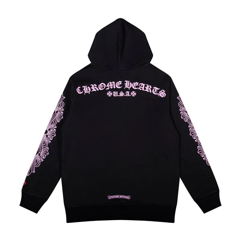 クロムハーツ　Chromehearts パーカー CHROME HEARTS クロムハーツ フローラルクロスパーカー（ジップアップ