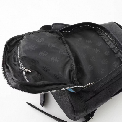 CHROME HEARTS クロムハーツ 7TH GRADE セメタリークロスマルチパッチレザーバックパック ブラック