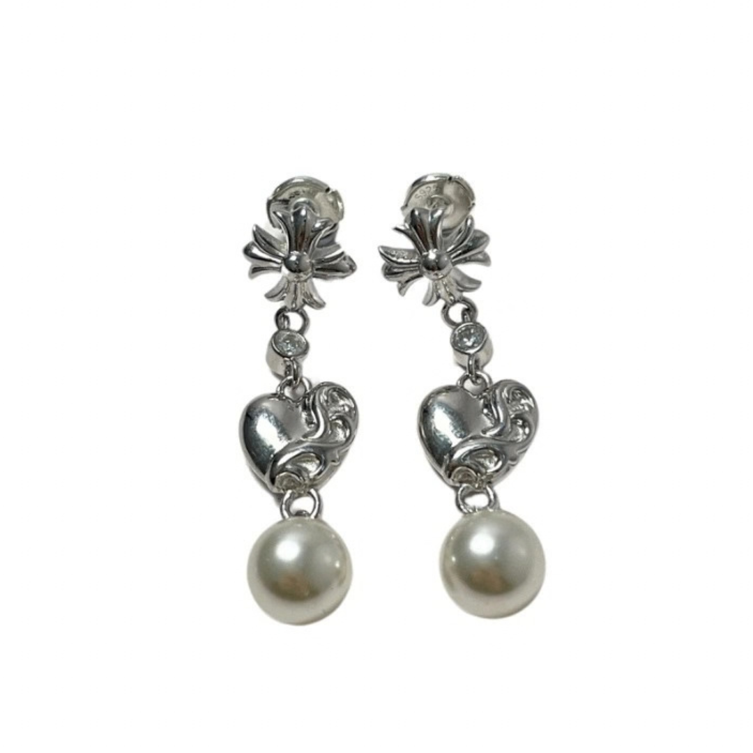 Chrome Hearts x Mikimoto コラボ クロス ロング イヤリング  ピアス（ペア）