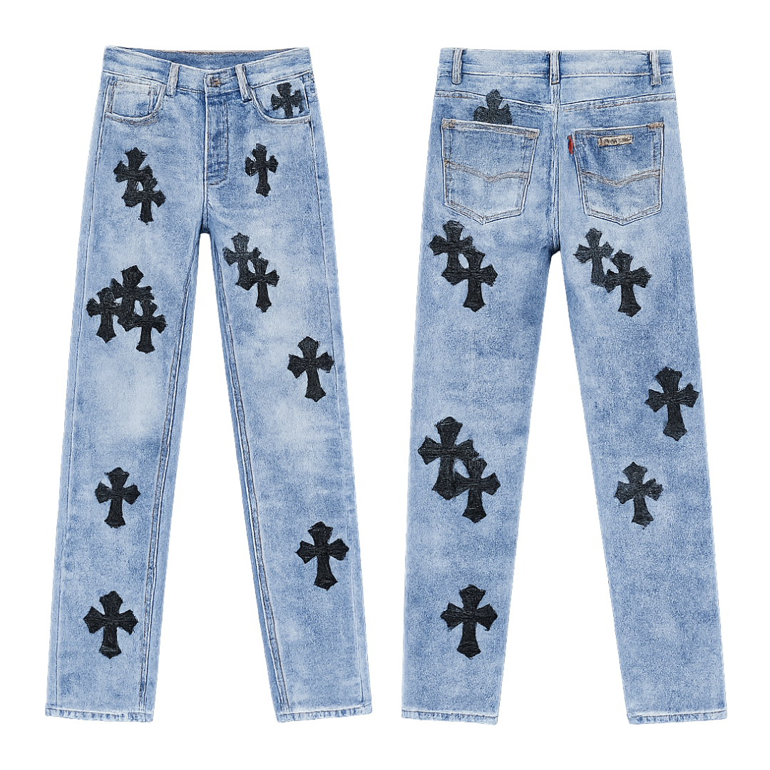 Chrome Hearts  ブルージーンズ / デニム スター柄 クロス