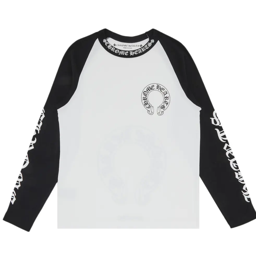 Chrome Hearts （クロムハーツ） ホースシュー ロゴ ロングスリーブ Tシャツ