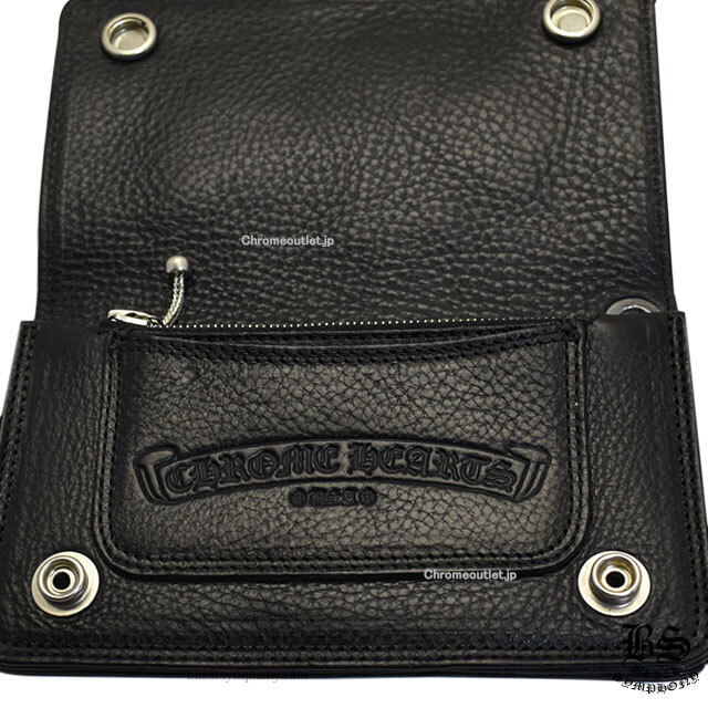 クロムハーツ 1ジップクロスボタンレザーウォレット クロスパッチ