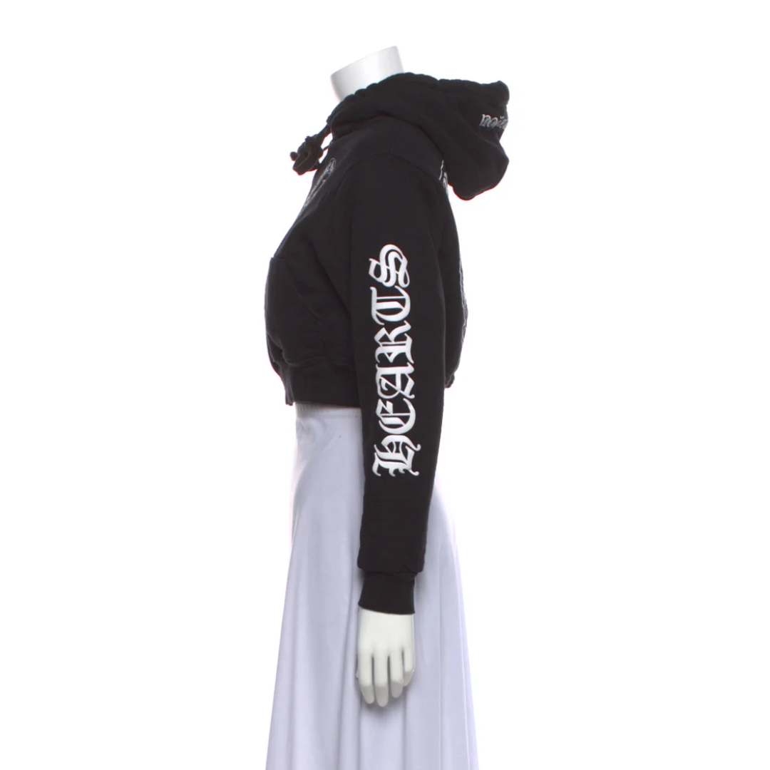 Chrome Hearts クロップドパーカー グラフィックプリント スウェットシャツ
