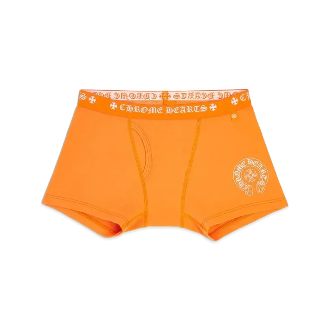 【新品】 Chrome Hearts ショート ボクサー オレンジ M CV Select【シーブイセレクト】クロスパッチダブルニーワイドデニム