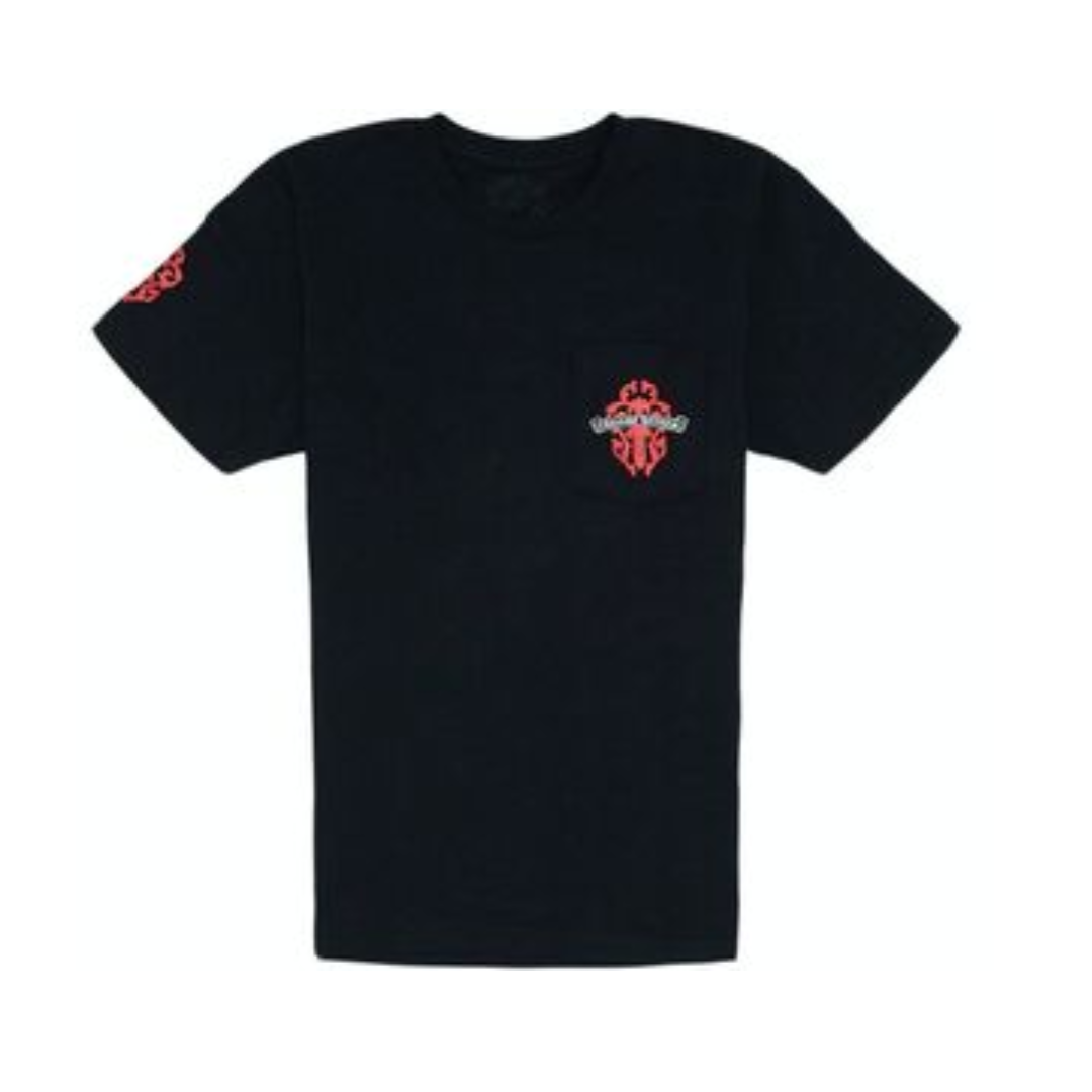 Chrome Hearts White & Red Dagger Pocket Tee