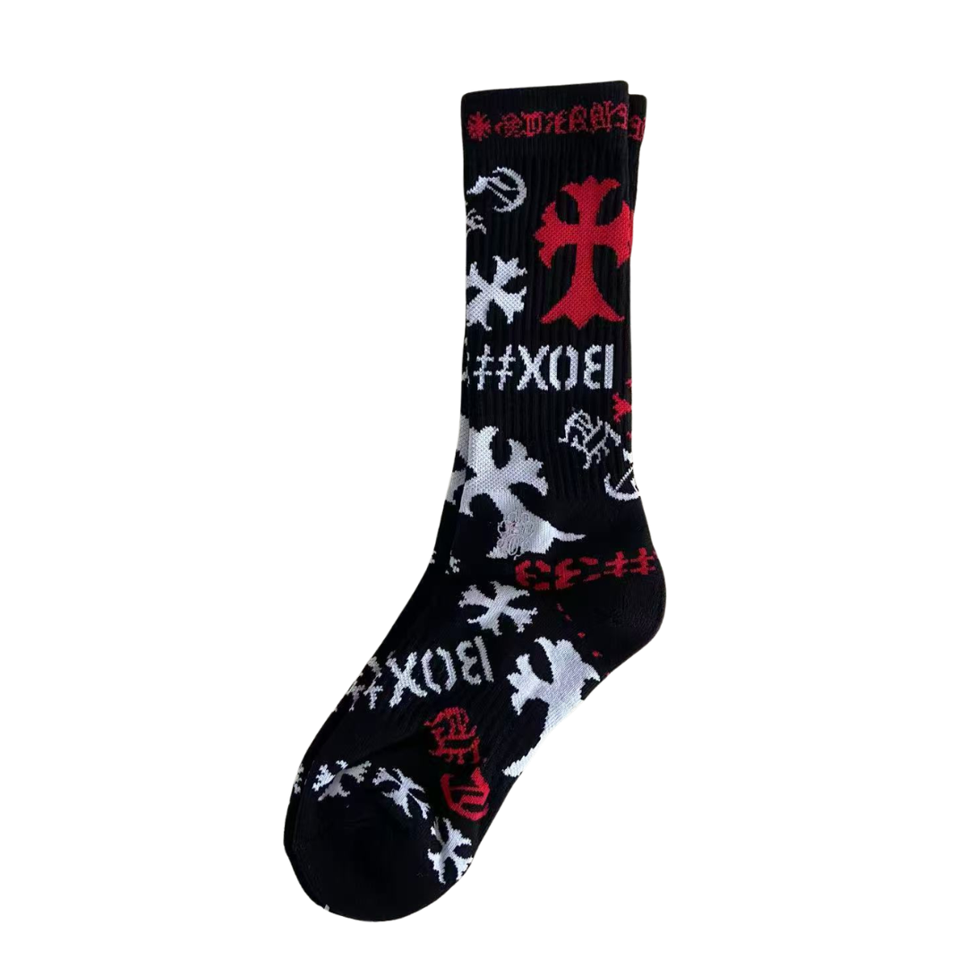【クロムハーツ】靴下 STENCIL SOCKS ☆正規３色セット☆