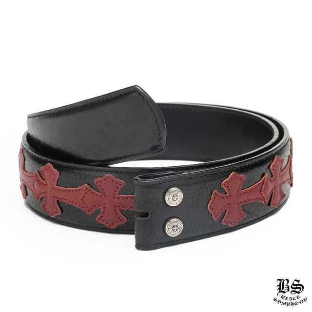 クロムハーツ プレーン レザー 1.5 ベルト ホースシュー リベット（バックルなし）