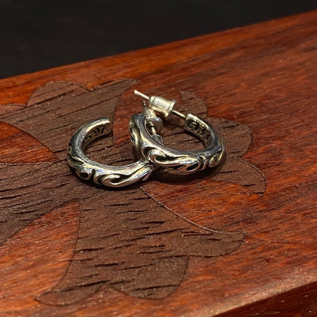 CHROME HEARTS/HOOP SCROLL ピアス 片耳