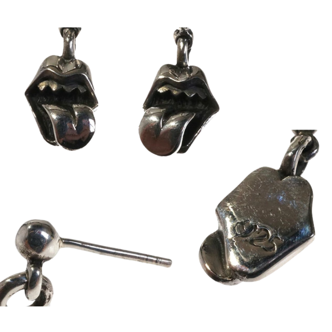 Chrome Hearts クロムハーツ シルバーピアス 唇 くちびる 舌 べろ （ペア）