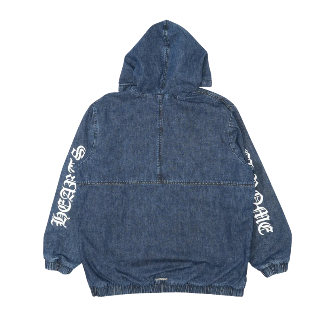Chrome Hearts クロムハーツ レザー セメタリー トリプルクロス デニム ハーフジップ ジャケット