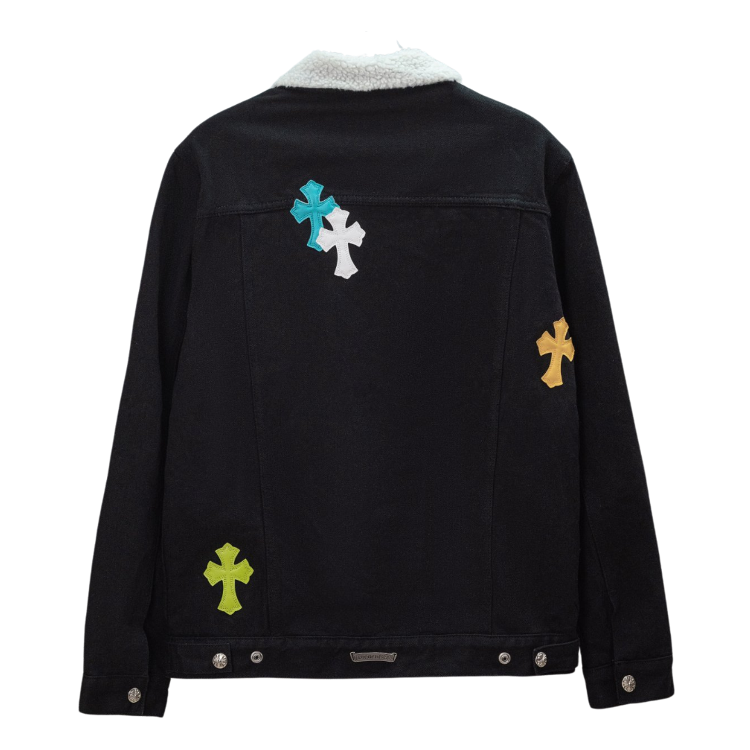 Chrome Hearts クロムハーツ  カラーパッチレザー ムートンカラー ジャケット アウター