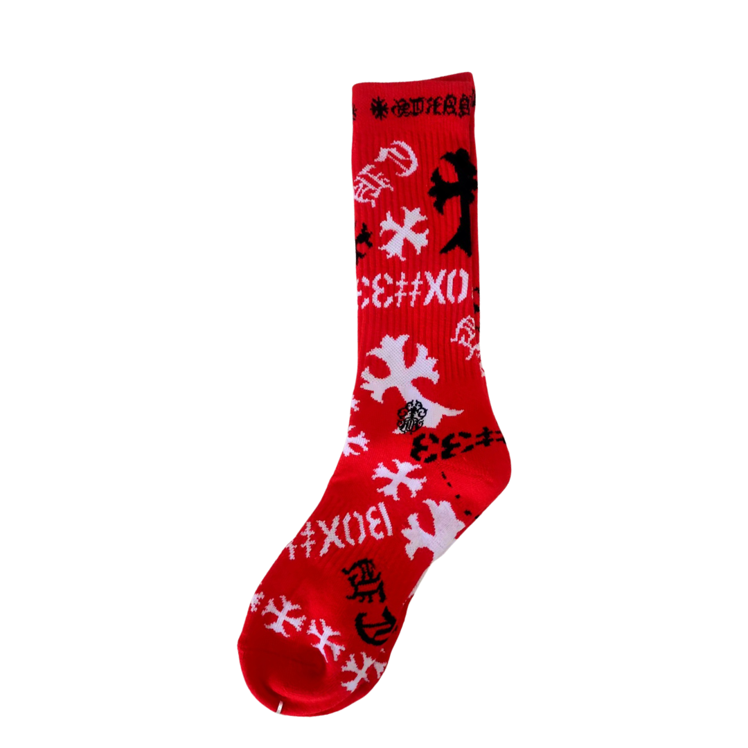 【クロムハーツ】靴下 STENCIL SOCKS ☆正規３色セット☆