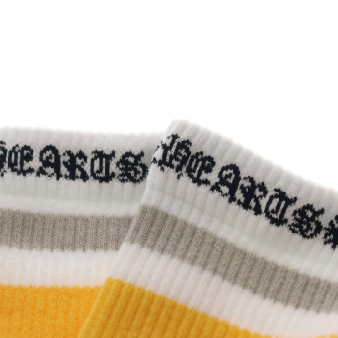 【Chrome Hearts】クロムハーツ トリプルライン クルーソックス 3足セット