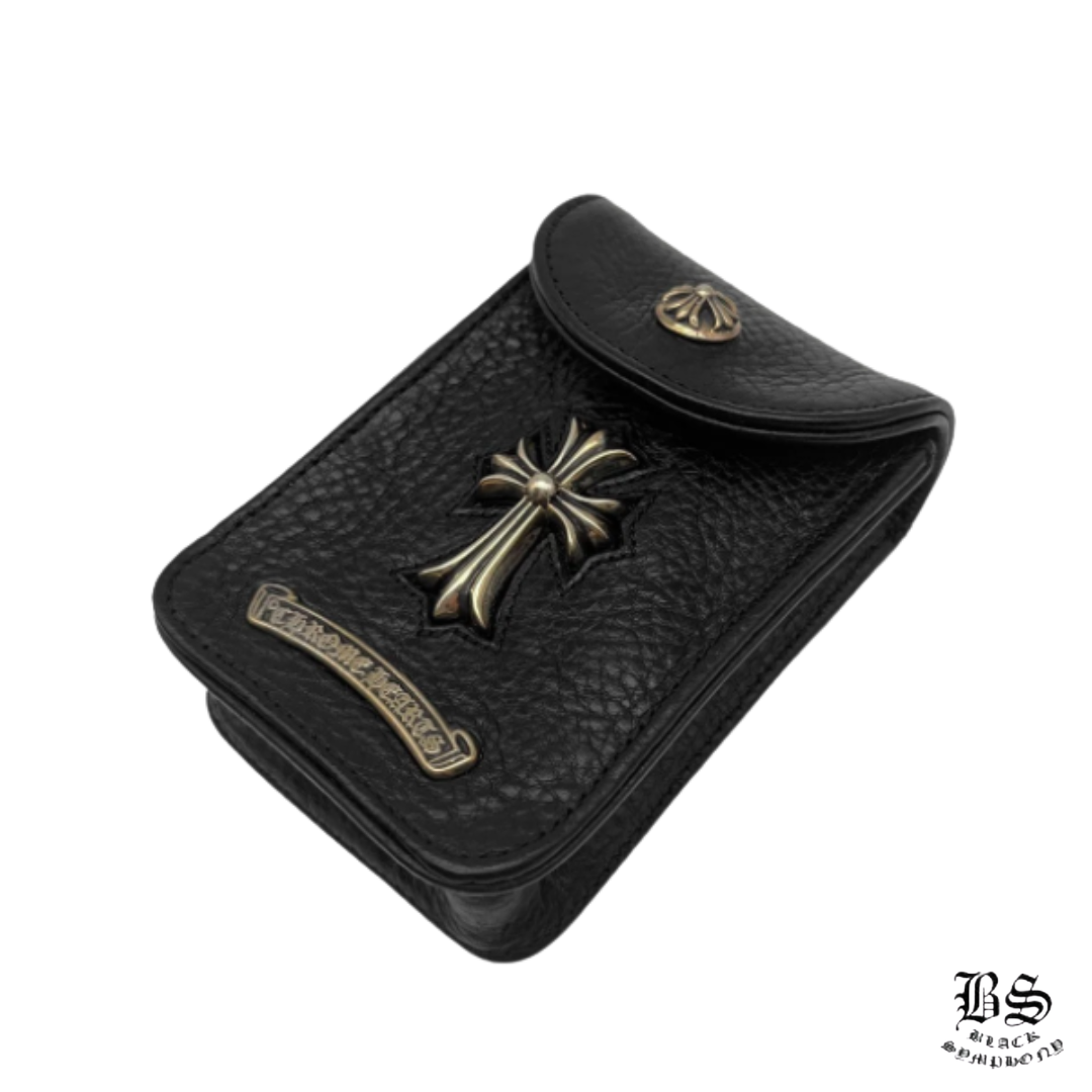 クロムハーツ　シガレットケース Chrome Hearts クロムハーツ 3サイドジップウォレット レザー ブラック