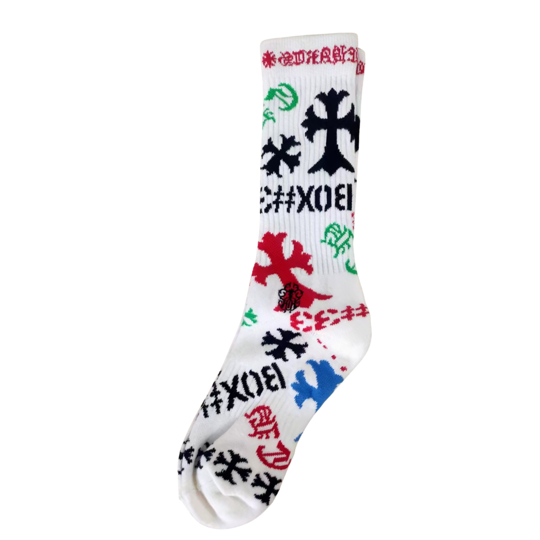 【クロムハーツ】靴下 STENCIL SOCKS ☆正規３色セット☆