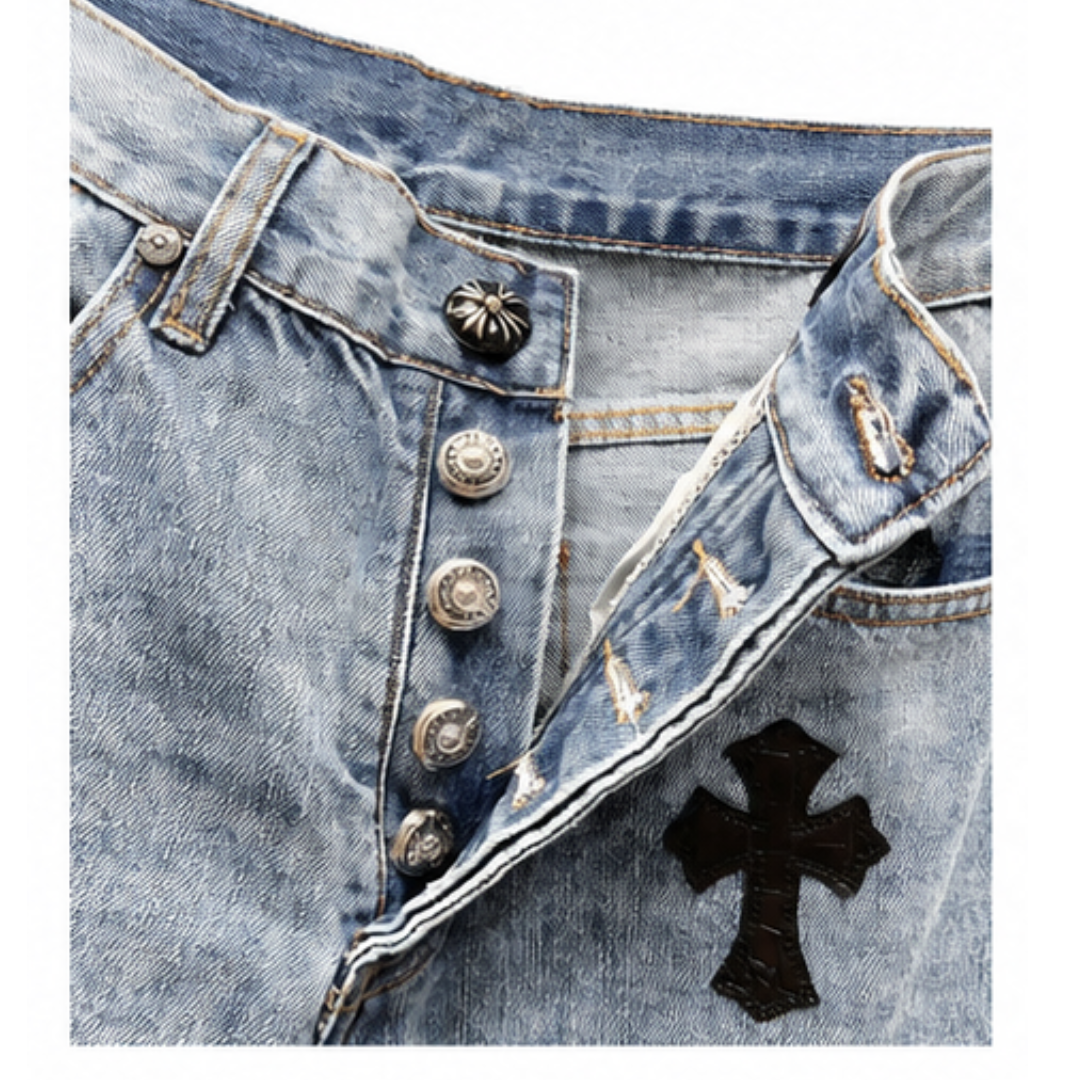 Chrome Hearts  ブルージーンズ / デニム スター柄 クロス
